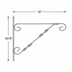 Arcadia Garden Products Hebron 12 in. Black Metal Alloy Plant Bracket (2-Pack) -Achla Designs Shop black arcadia garden products plant hangers br01e 4f 1000