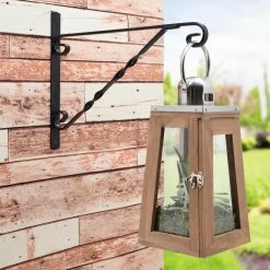 Arcadia Garden Products Hebron 16 in. Black Metal Alloy Plant Bracket (2-Pack) -Achla Designs Shop black arcadia garden products plant hangers br02e 31 1000