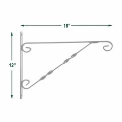 Arcadia Garden Products Hebron 16 in. Black Metal Alloy Plant Bracket (2-Pack) -Achla Designs Shop black arcadia garden products plant hangers br02e 4f 1000