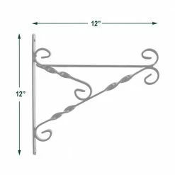 Arcadia Garden Products Shadow 12 in. Black Metal Alloy Plant Bracket (2-Pack) -Achla Designs Shop black arcadia garden products plant hangers br03e 4f 1000