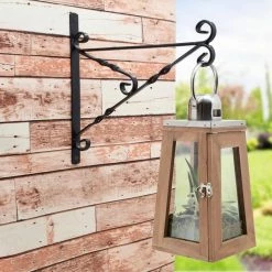 Arcadia Garden Products Shadow 16 in. Black Metal Alloy Plant Bracket (2-Pack) -Achla Designs Shop black arcadia garden products plant hangers br04e 31 1000