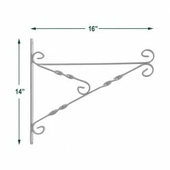 Arcadia Garden Products Shadow 16 in. Black Metal Alloy Plant Bracket (2-Pack) -Achla Designs Shop black arcadia garden products plant hangers br04e 4f 1000