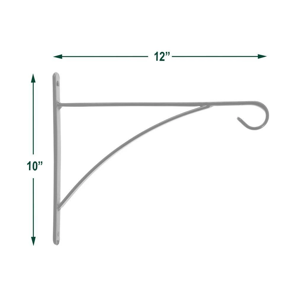 Arcadia Garden Products Talon 12 in. Black Metal Alloy Plant Bracket (2-Pack) 5 Arcadia Garden Products Talon 12 in. Black Metal Alloy Plant Bracket (2-Pack) - Image 3