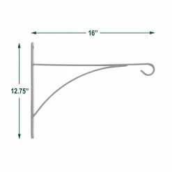 Arcadia Garden Products Talon 16 in. Black Metal Alloy Plant Bracket (2-Pack) -Achla Designs Shop black arcadia garden products plant hangers br06e 4f 1000