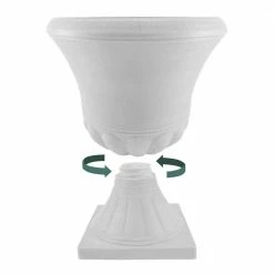 Arcadia Garden Products Hamilton 18 in. x 22 in. Black PSW Urn -Achla Designs Shop black arcadia garden products urn planters db51bk 1f 1000