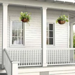 Arcadia Garden Products Solstice 14 in. Black Metal Coconut Hanging Basket -Achla Designs Shop black metal arcadia garden products hanging planters 1524 c3 1000