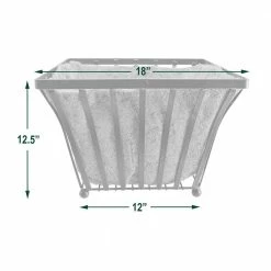 Arcadia Garden Products Solstice 18 in. Square Black Metal Coconut Planter -Achla Designs Shop black metal arcadia garden products plant pots cb48 4f 1000