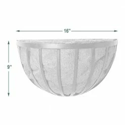 Arcadia Garden Products Solstice 16 in. Black Metal Coconut Wall Planter -Achla Designs Shop black metal arcadia garden products wall planters 1527 1f 1000