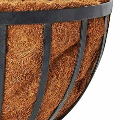 Arcadia Garden Products Solstice 16 in. Black Metal Coconut Wall Planter -Achla Designs Shop black metal arcadia garden products wall planters 1527 4f 1000