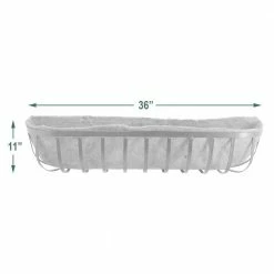 Arcadia Garden Products Solstice 36 in. Black Metal Coconut Wall Trough Planter -Achla Designs Shop black metal arcadia garden products wall planters 1530 4f 1000