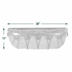 Arcadia Garden Products Emerald 36 in. Black Metal Coconut Wall Trough Planter -Achla Designs Shop black metal arcadia garden products wall planters cb07 1f 1000