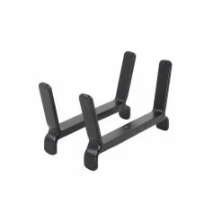 Achla Designs 4 in. Tall Black Powdercoat Iron Flower Box Brackets for 2 in. x 6 in. Rail