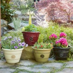 Southern Patio Modesto Large 15.25 in. x 10.5 in. Black Resin Composite Planter 17 Southern Patio Modesto Large 15.25 in. x 10.5 in. Black Resin Composite Planter -Achla Designs Shop black southern patio plant pots cmx 047537 1f 1000