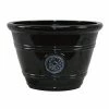 Southern Patio Modesto Large 15.25 in. x 10.5 in. Black Resin Composite Planter -Achla Designs Shop black southern patio plant pots cmx 047537 64 1000