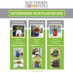 Southern Patio Derby Large 15 in. x 12 in. Black High-Density Resin Planter -Achla Designs Shop black southern patio plant pots hdr 088745 1f 1000