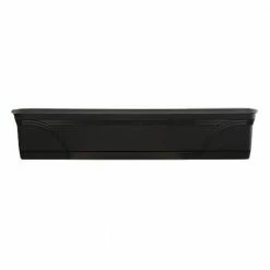 Southern Patio 36 in. Medallion Hanging Windowsill Resin Garden Box Planter (3-Pack) -Achla Designs Shop black southern patio planter boxes 3 x spat mb3612bk c3 1000