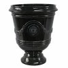 Southern Patio Porter Large 15.50 in. x 18 in. Black Resin Composite Urn Planter -Achla Designs Shop black southern patio urn planters cmx 042464 64 1000