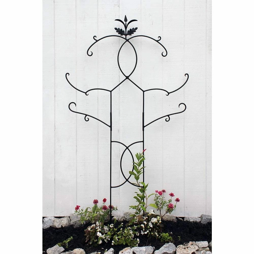 Achla Designs Tendrils Trellis II Gardening Tool, 84 in. Tall Black Powder Coat Finish 6 Achla Designs Tendrils Trellis II Gardening Tool, 84 in. Tall Black Powder Coat Finish - Image 4