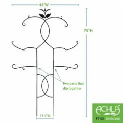 Achla Designs Tendrils Trellis II Gardening Tool, 84 in. Tall Black Powder Coat Finish 8 Achla Designs Tendrils Trellis II Gardening Tool, 84 in. Tall Black Powder Coat Finish -Achla Designs Shop blacks achla designs garden trellises ft 02 4f 1000