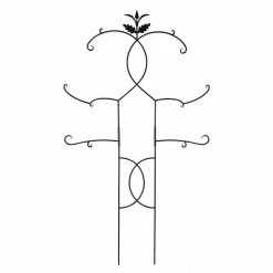 Achla Designs Tendrils Trellis II Gardening Tool, 84 in. Tall Black Powder Coat Finish