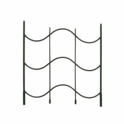 Achla Designs Waves Trellis Extension, 24 in. Tall Black Powder Coat Finish
