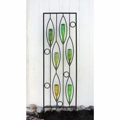 Achla Designs Vinifera Bottle Decorative Garden Trellis, 79.75 in. Tall Black Powder Coat Finish -Achla Designs Shop blacks achla designs garden trellises ft 48 1f 1000