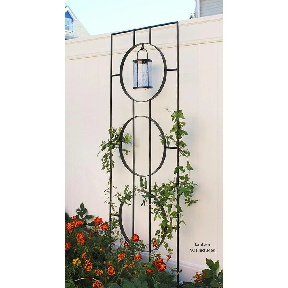 Achla Designs Modern Samsara Decorative Garden Trellis, 79.75 in. Tall Black Powder Coat Finish 6 Achla Designs Modern Samsara Decorative Garden Trellis, 79.75 in. Tall Black Powder Coat Finish - Image 4