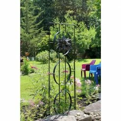 Achla Designs Modern Samsara Decorative Garden Trellis, 79.75 in. Tall Black Powder Coat Finish 8 Achla Designs Modern Samsara Decorative Garden Trellis, 79.75 in. Tall Black Powder Coat Finish -Achla Designs Shop blacks achla designs garden trellises ft 58 4f 1000