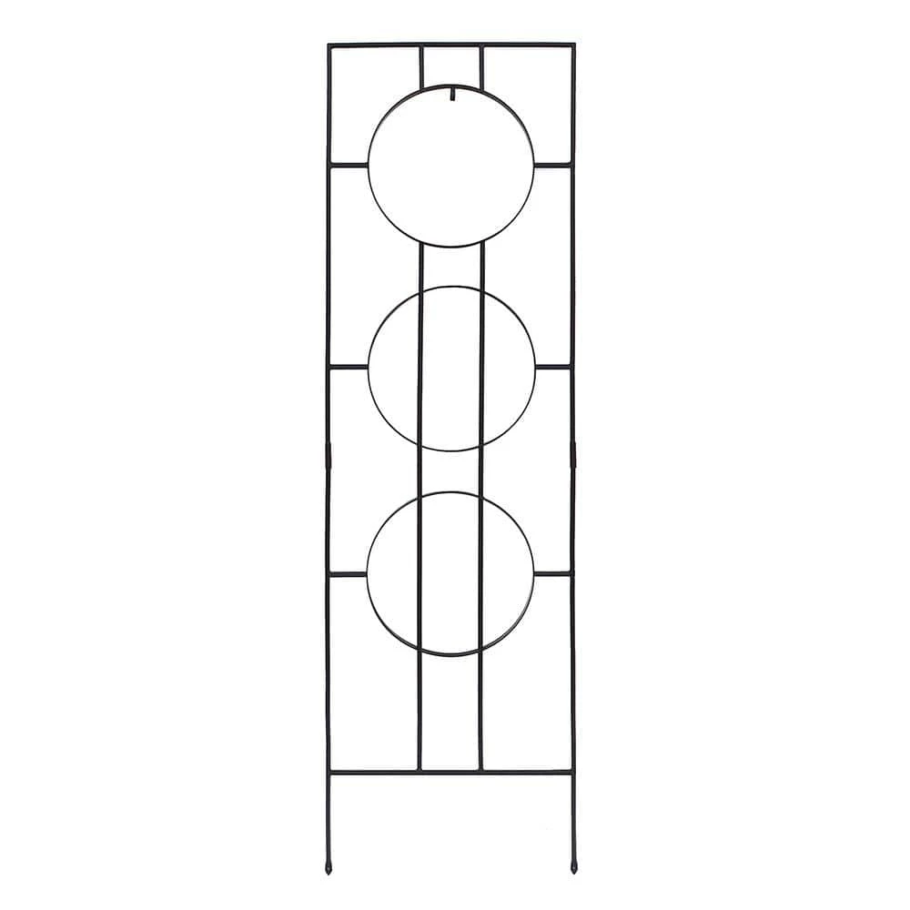 Achla Designs Modern Samsara Decorative Garden Trellis, 79.75 in. Tall Black Powder Coat Finish 3 Achla Designs Modern Samsara Decorative Garden Trellis, 79.75 in. Tall Black Powder Coat Finish