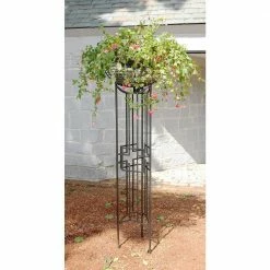 Achla Designs Modern Garden Square-on-Squares Pylon Trellis, 70 in. Tall Graphite Powder Coat Finish 9 Achla Designs Modern Garden Square-on-Squares Pylon Trellis, 70 in. Tall Graphite Powder Coat Finish -Achla Designs Shop blacks achla designs garden trellises pyl 25 1f 1000