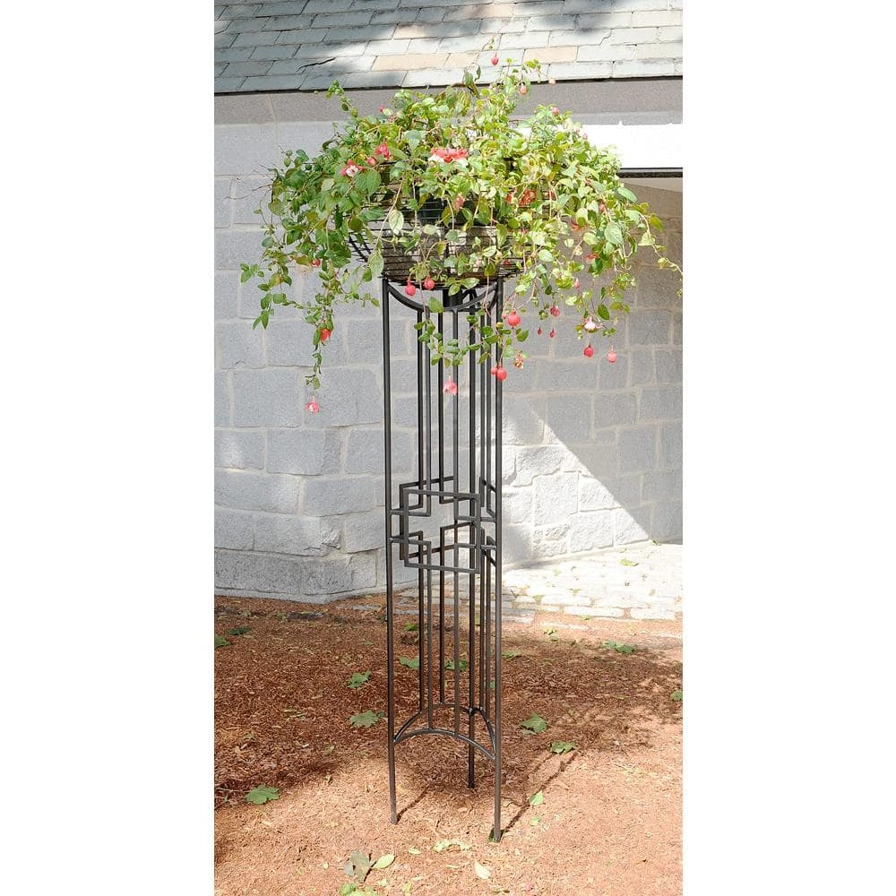 Achla Designs Modern Garden Square-on-Squares Pylon Trellis, 70 in. Tall Graphite Powder Coat Finish 6 Achla Designs Modern Garden Square-on-Squares Pylon Trellis, 70 in. Tall Graphite Powder Coat Finish - Image 4