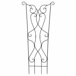Achla Designs Classic Rococo Garden Trellis, 86 in. Tall Graphite Powder Coat Finish