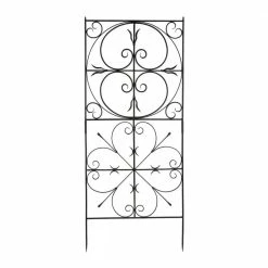 Achla Designs Aldrich Garden Trellis, 75 in. Tall Graphite Powder Coat Finish