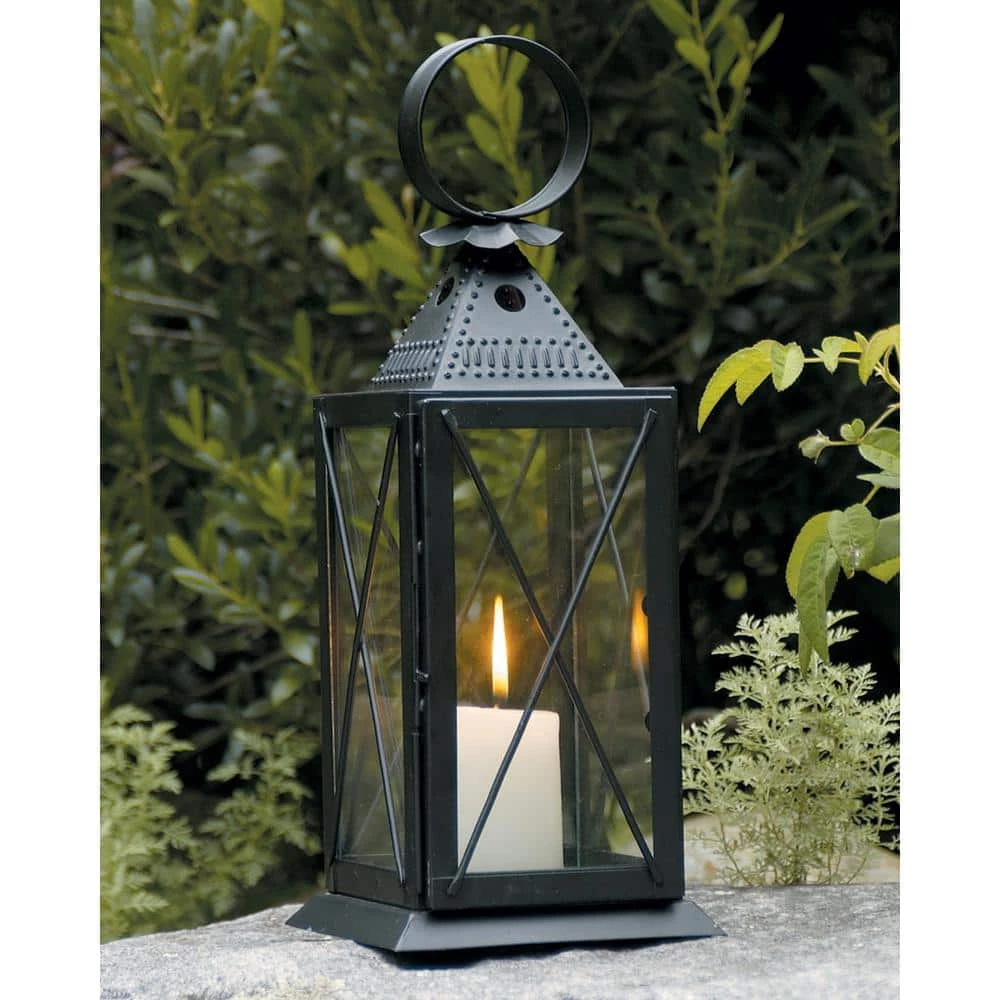Achla Designs Indoor Outdoor Raleigh Tavern Lantern, 14.5 in. Tall Black Powder Coat Finish 6 Achla Designs Indoor Outdoor Raleigh Tavern Lantern, 14.5 in. Tall Black Powder Coat Finish - Image 4