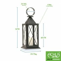 Achla Designs Indoor Outdoor Raleigh Tavern Lantern, 14.5 in. Tall Black Powder Coat Finish 8 Achla Designs Indoor Outdoor Raleigh Tavern Lantern, 14.5 in. Tall Black Powder Coat Finish -Achla Designs Shop blacks achla designs outdoor lanterns vhl 07 4f 1000