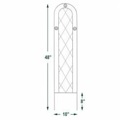 Arcadia Garden Products Emerald 48 in. x 10 in. Metal Trellis -Achla Designs Shop blacks arcadia garden products garden trellises tr01 1f 1000