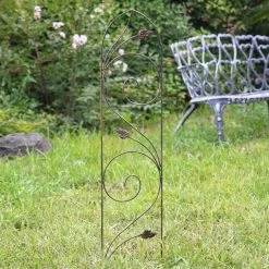 Arcadia Garden Products Autumn Leaf 48 in. x 10 in. Metal Trellis -Achla Designs Shop blacks arcadia garden products garden trellises tr04 c3 1000