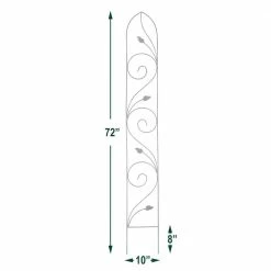 Arcadia Garden Products Autumn Leaf 72 in. x 10 in. Metal Trellis -Achla Designs Shop blacks arcadia garden products garden trellises tr06 1f 1000