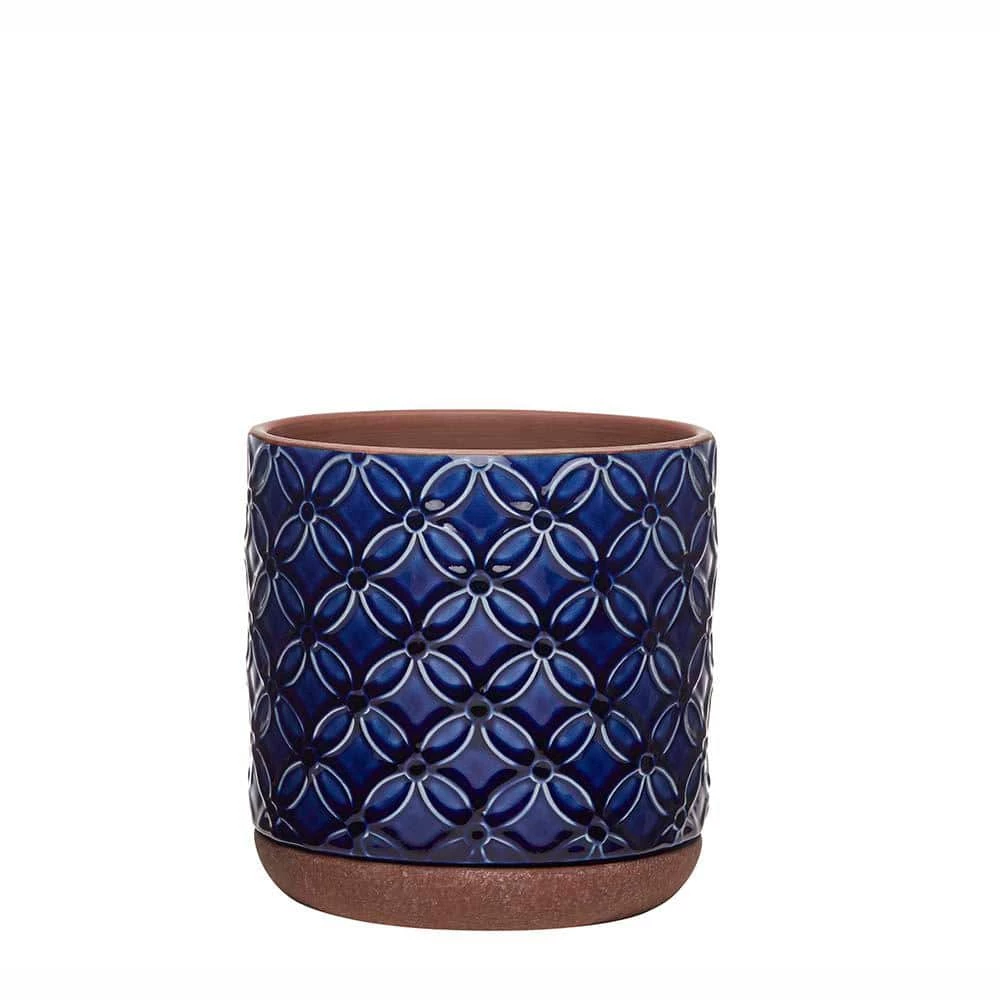 Southern Patio Griffy 5.9 in. x 6.1 in. Blue Ceramic Indoor Pot 3 Southern Patio Griffy 5.9 in. x 6.1 in. Blue Ceramic Indoor Pot