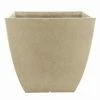 Southern Patio Newland Large 16 in. x 13.5 in. High Density Resin Bone Square Planter -Achla Designs Shop bone southern patio plant pots hdr 012184 64 1000