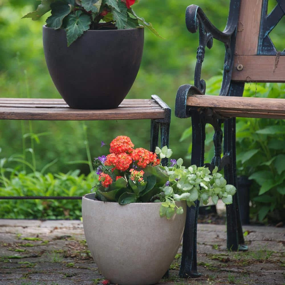 Southern Patio 13 in. x 12 in. Bone High-Density Resin Egg Planter 9 Southern Patio 13 in. x 12 in. Bone High-Density Resin Egg Planter - Image 7