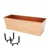Achla Designs 23.25 in. W Copper Plated Handrail Flowerbox Bracket Kit for 2x4-in Rail -Achla Designs Shop brown achla designs railing planters c09c k4 64 1000