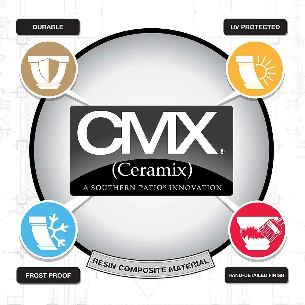 Southern Patio Jean Pierre Large 19 in. x 14.5 in. Brownstone Resin Composite Planter 10 Southern Patio Jean Pierre Large 19 in. x 14.5 in. Brownstone Resin Composite Planter - Image 8