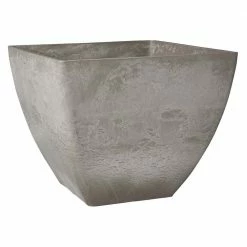 Arcadia Garden Products Simplicity Square 16 in. x 16 in. x 13 in. Cement PSW Pot
