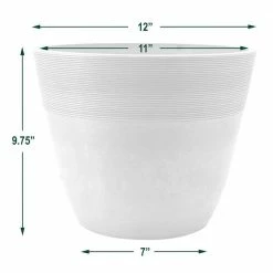 Arcadia Garden Products Etched 12 in. x 9.75 in. Cement Composite PSW Pot -Achla Designs Shop cement arcadia garden products plant pots fm30ct 1f 1000