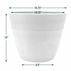 Arcadia Garden Products Etched 15.75 in. x 13 in. Cement Composite PSW Pot 9 Arcadia Garden Products Etched 15.75 in. x 13 in. Cement Composite PSW Pot -Achla Designs Shop cement arcadia garden products plant pots fm40ct 1f 1000