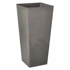 Arcadia Garden Products Contempo Tall Square 13 in. x 13 in. x 28 in. Cement PSW Pot