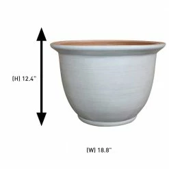 Southern Patio Willow Large 18.8 in. x 12.4 in. Chalk Resin Composite Planter 16 Southern Patio Willow Large 18.8 in. x 12.4 in. Chalk Resin Composite Planter -Achla Designs Shop chalk southern patio plant pots cmx 057710 40 1000