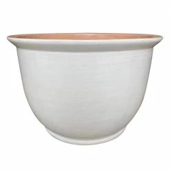 Southern Patio Willow Large 22 in. x 14.5 in. Chalk-Colored Resin Composite Planter