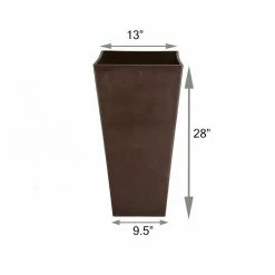 Arcadia Garden Products Contempo Tall Square 13 in. x 13 in. x 28 in. Chocolate PSW Pot -Achla Designs Shop chocolate arcadia garden products plant pots fs32c 1f 1000